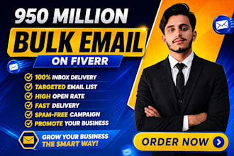 send 950 million bulk email blast, email address, email marketing campaign