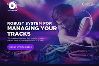 design wix musician band website music album events booking portfolio website