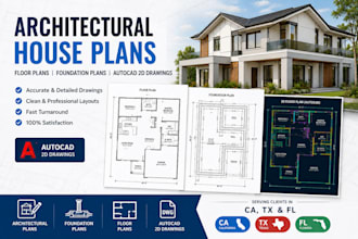 review drawing, seal architectural foundation plan, and floor plans ca, tx, fl