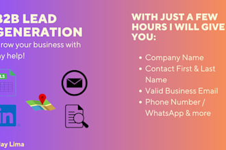 b2b lead generation, web scraping, and targeted email list building