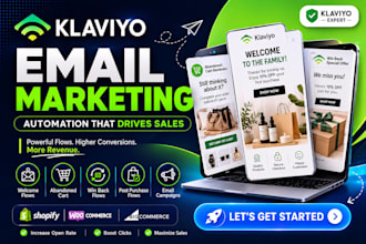set up klaviyo, email flows and automation for shopify