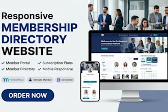 design membership directory, association subscription site, nonprofit website