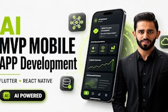 construct mvp mobile app using flutter and react native with ai integration