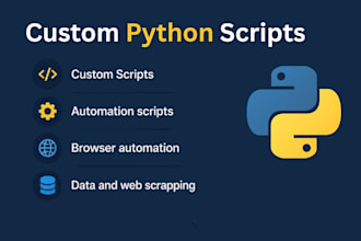 write custom python scripts to automate your tasks