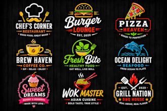 design a modern food, restaurant, cafe logo for your business