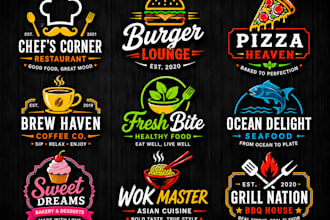 design a modern food, restaurant, cafe logo for your business