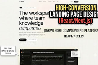 build a modern react or nextjs landing page for your startup