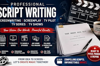 do script writing screenwriting screenplay tv pilot tv series tv shows