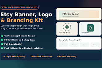 design a professional etsy shop banner and logo