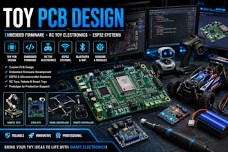 design toy pcb, embedded firmware, rc toy electronics and esp32 systems