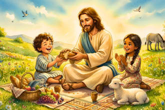 illustrate christian children story book, children story book illustration
