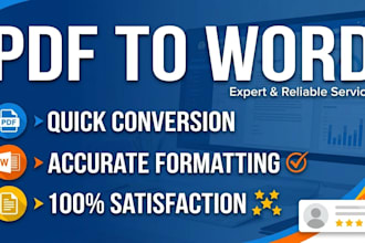 convert PDF to word,google docs,typing services