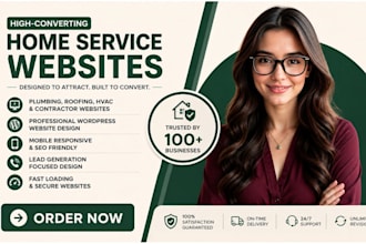 design contractor, roofing, hvac website, construction website plumbing website