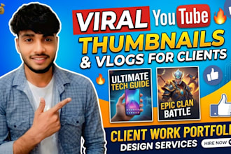 design high CTR viral you tube thumbnail and channel banner