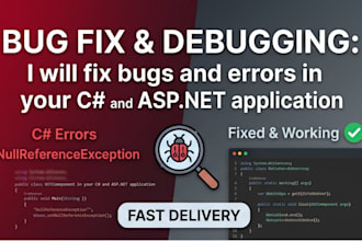 fix bugs and errors in your c sharp and asp net application