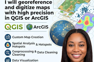 georeference and digitize maps with high precision in qgis or arcgis