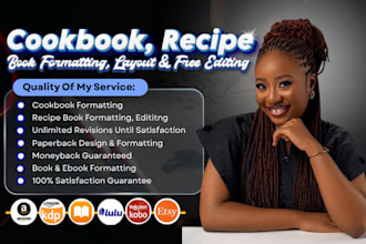 do cookbook formatting, cookbook typesetting, recipe ebook, cookbook editing