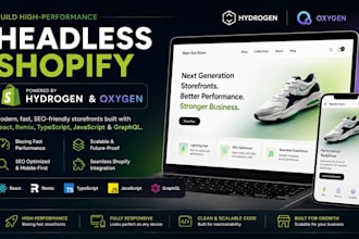 build headless shopify hydrogen storefront with oxygen react remix typescript