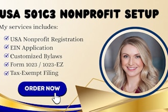 register a USA 501c3 nonprofit, get ein, bylaws, form 1023 and tax exempt status