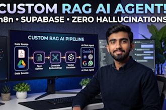 build a rag pipeline and n8n ai agent with vector database