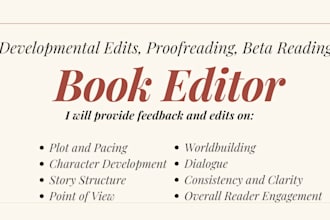 provide developmental edits for your manuscript