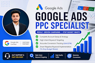 be your google ads PPC specialist to setup search ads and drive lead generation