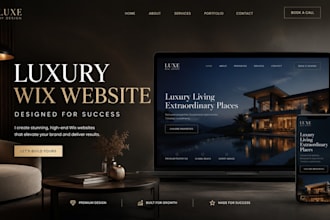 design custom luxury wix website design luxury wix redesign wix studio expert