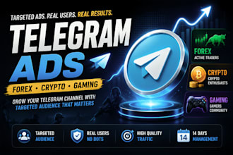 be your telegram ads mana9er, telegram forex promotion