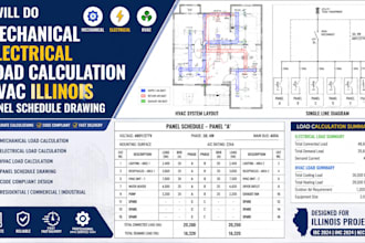 do mechanical electrical load calculation hvac illinois panel schedule drawing