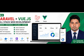 build laravel vue js full stack web application
