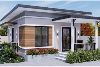 create realistic 3d tiny houses, cabins, and adus design