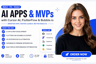 develop cursor ai flutterflow API bubble io API integration for ai mvp apps