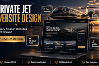 build a luxury private jet charter website for aviation companies with booking
