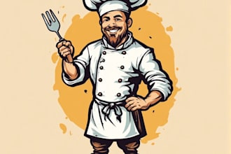 design deli restaurant brand mascot logo with express