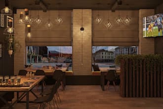 3d restaurant, interior render, cafe,retail store, coffee shop,bar,pub animation