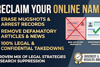 remove mugshots,negative links,arrest records and clean your reputation