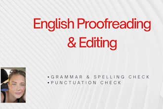 proofread and edit your english writing