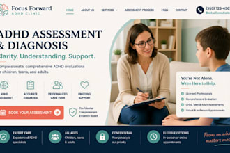 design wix adhd assessment clinic website adhd diagnosis adhd evaluation website
