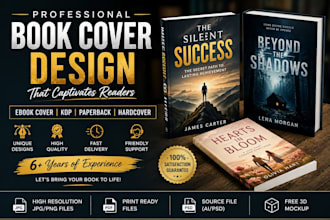 book cover design ebook cover design, kdp book cover, book design