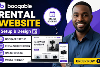 setup booqable website, booqable rental website design, online booking