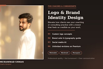design a logo and brand identity for coaches and consultants