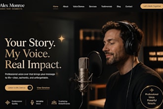 build squarespace voice over actor website indie film website cinematic theater