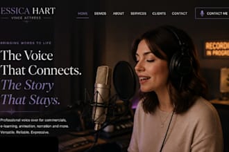 build squarespace voice over actor website indie film website cinematic theater