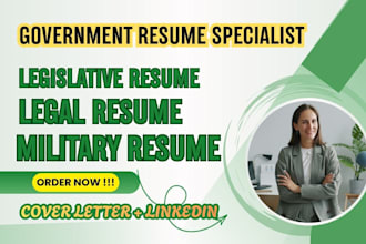 transform your legislative, legal, or military resume for success