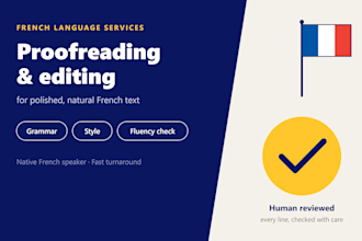 do french proofreading and editing