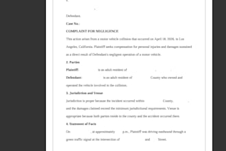 draft personal injury lawsuits