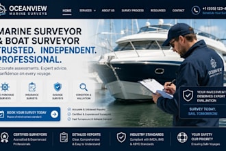 design wix marine surveyor website boat surveyor yacht maritime surveyor website