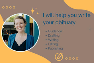 help you write write your obituary