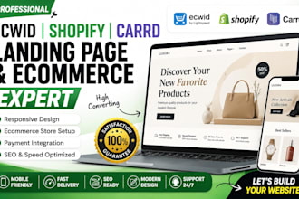 ecwid shopify ecommerce landing page