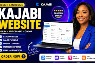design kajabi website, kajabi landing page and sales funnel